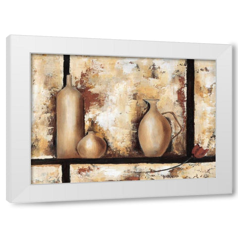 Stillife with vases I White Modern Wood Framed Art Print by Florenti, Isa