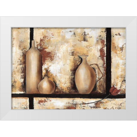 Stillife with vases I White Modern Wood Framed Art Print by Florenti, Isa