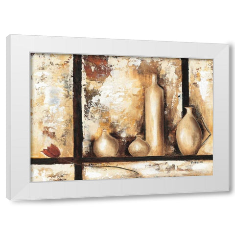 Stillife with vases II White Modern Wood Framed Art Print by Florenti, Isa