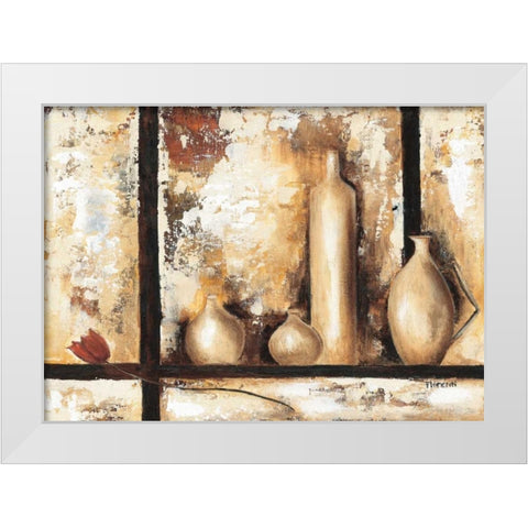 Stillife with vases II White Modern Wood Framed Art Print by Florenti, Isa
