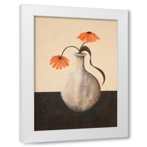 Orange beauty II White Modern Wood Framed Art Print by Hedy
