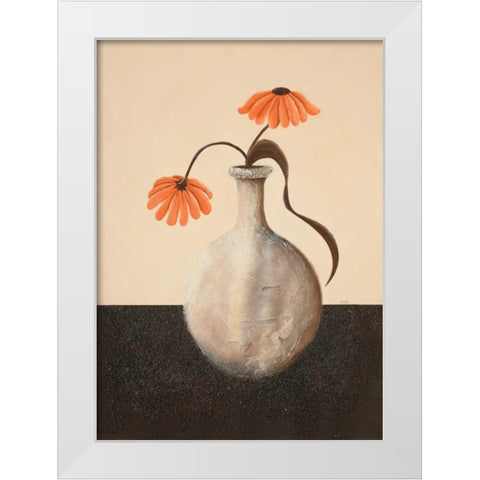 Orange beauty II White Modern Wood Framed Art Print by Hedy
