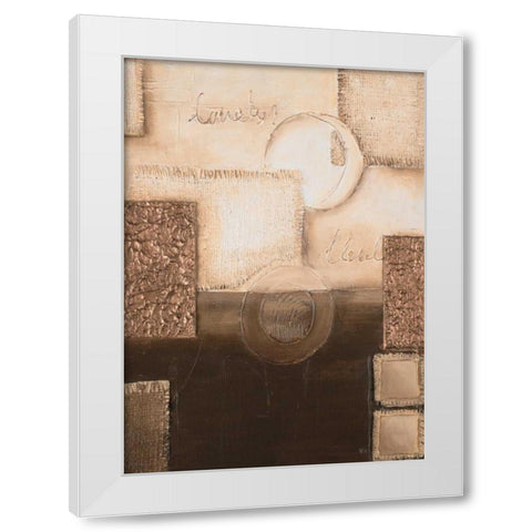 Circles II White Modern Wood Framed Art Print by Hedy