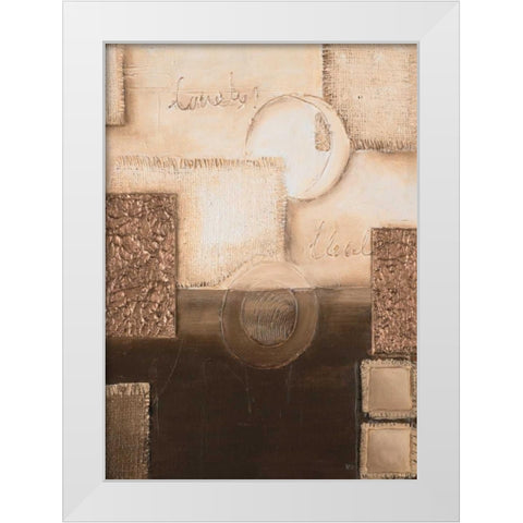 Circles II White Modern Wood Framed Art Print by Hedy