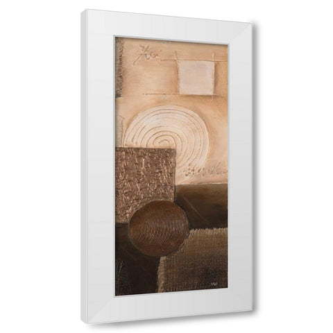 Cirlcles III White Modern Wood Framed Art Print by Hedy