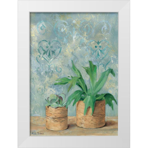Green plants II White Modern Wood Framed Art Print by Dubois, Alain