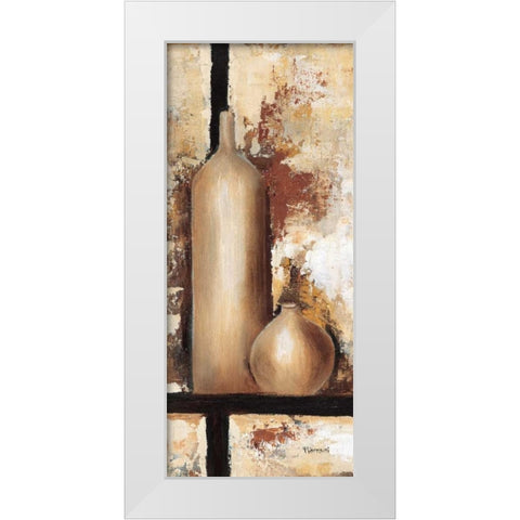 Vases I White Modern Wood Framed Art Print by Florenti, Isa