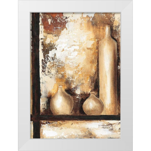 Vases II White Modern Wood Framed Art Print by Florenti, Isa