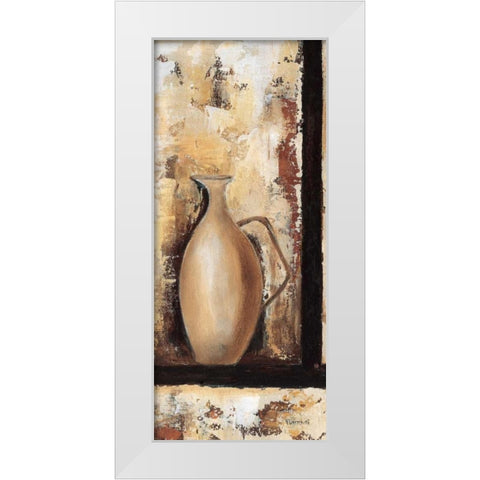 Vases III White Modern Wood Framed Art Print by Florenti, Isa