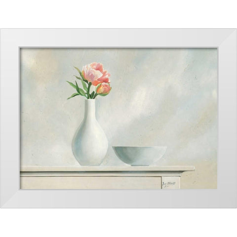 Pink Dream I White Modern Wood Framed Art Print by Maas, Isa