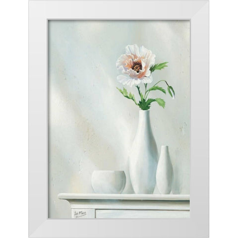 Pink Dream III White Modern Wood Framed Art Print by Maas, Isa
