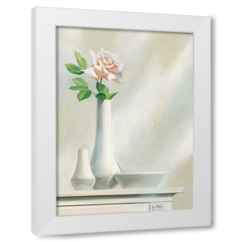Pink Dream IV White Modern Wood Framed Art Print by Maas, Isa
