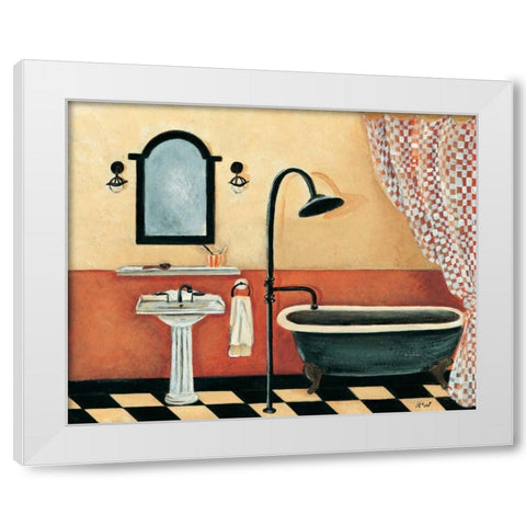 Bath time II White Modern Wood Framed Art Print by Hedy