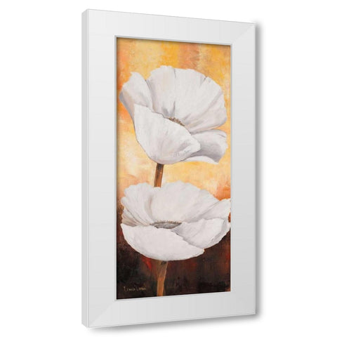 White flowers I White Modern Wood Framed Art Print by Lotus, Lenna
