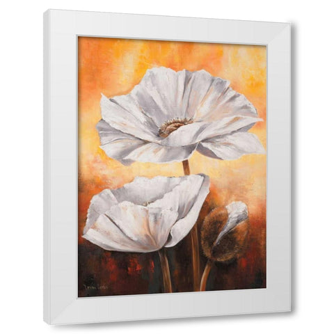 White flowers II White Modern Wood Framed Art Print by Lotus, Lenna