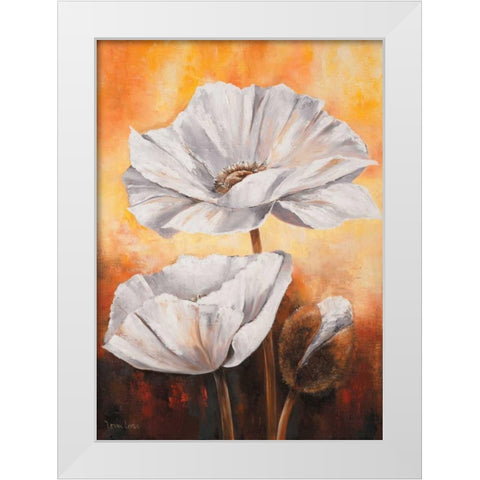 White flowers II White Modern Wood Framed Art Print by Lotus, Lenna