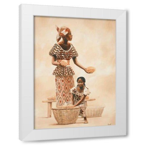 African life II White Modern Wood Framed Art Print by Renee