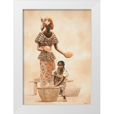 African life II White Modern Wood Framed Art Print by Renee