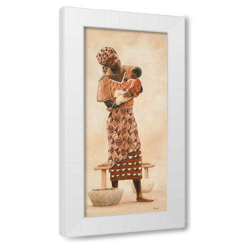 African life III White Modern Wood Framed Art Print by Renee
