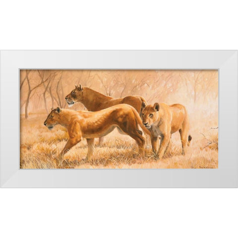 Pride animals White Modern Wood Framed Art Print by Norman, Frank