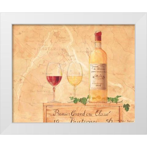 White wine White Modern Wood Framed Art Print by Butler, Peter
