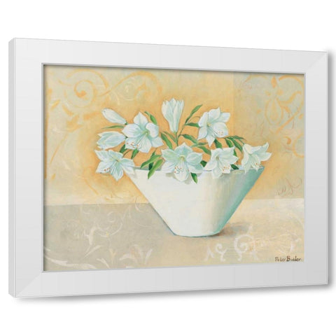 Bowl with beauties III White Modern Wood Framed Art Print by Butler, Peter