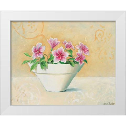 Bowl with beauties IV White Modern Wood Framed Art Print by Butler, Peter