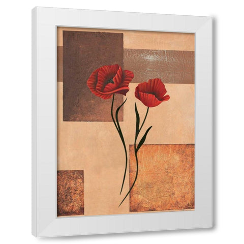 Creation II White Modern Wood Framed Art Print by Hedy