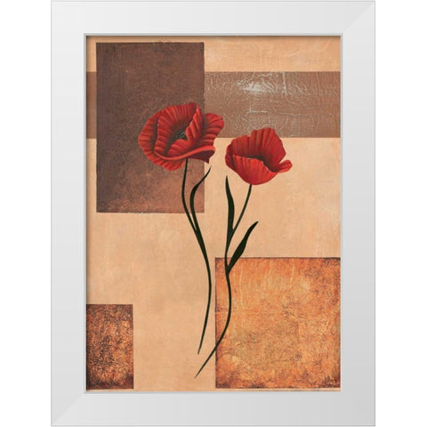 Creation II White Modern Wood Framed Art Print by Hedy