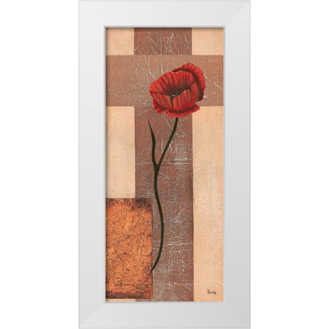 Creation III White Modern Wood Framed Art Print by Hedy