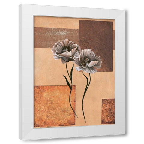 Creation V White Modern Wood Framed Art Print by Hedy