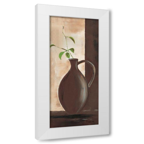 Brown vase III White Modern Wood Framed Art Print by Florenti, Isa