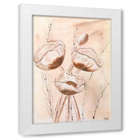 Offwhite II White Modern Wood Framed Art Print by Leny