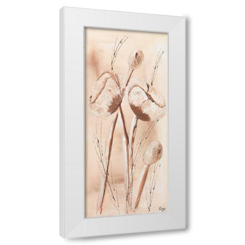 Offwhite III White Modern Wood Framed Art Print by Leny