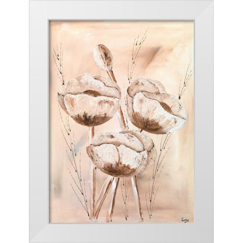 Checkers I White Modern Wood Framed Art Print by Leny