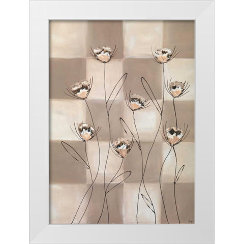 Checkers II White Modern Wood Framed Art Print by Leny