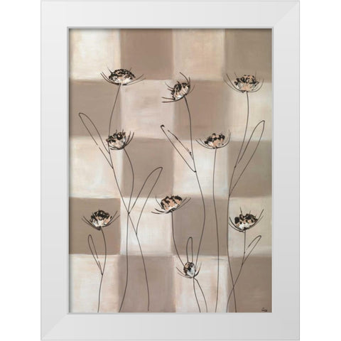 Checkers III White Modern Wood Framed Art Print by Leny