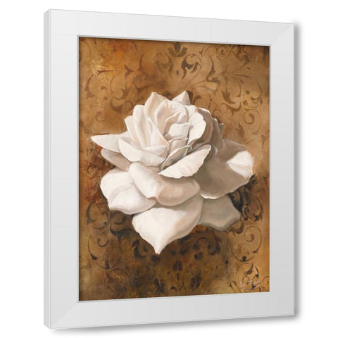 Single flower I White Modern Wood Framed Art Print by Maas, Isa