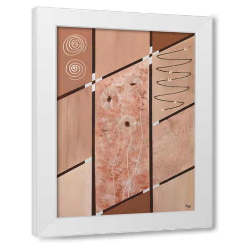 Mix I White Modern Wood Framed Art Print by Leny