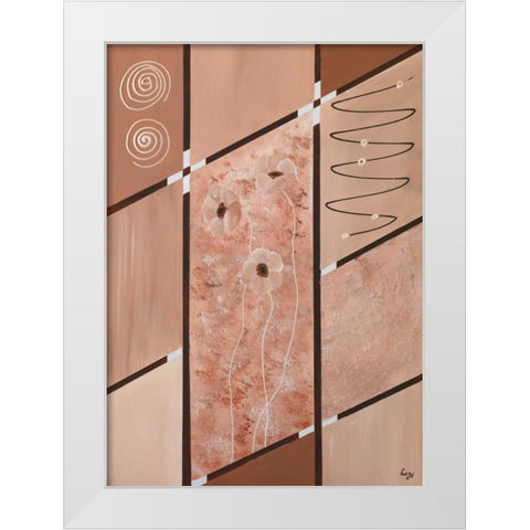 Mix I White Modern Wood Framed Art Print by Leny