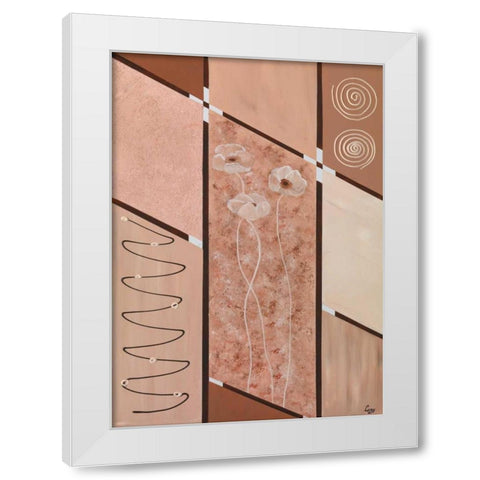 Mix II White Modern Wood Framed Art Print by Leny