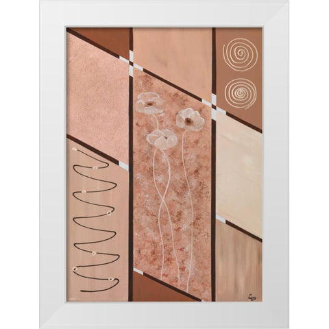 Mix II White Modern Wood Framed Art Print by Leny