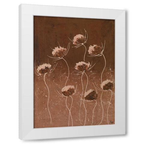Moody browns II White Modern Wood Framed Art Print by Leny