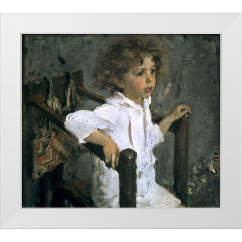 Mika Morosov White Modern Wood Framed Art Print by Serov, Valentin