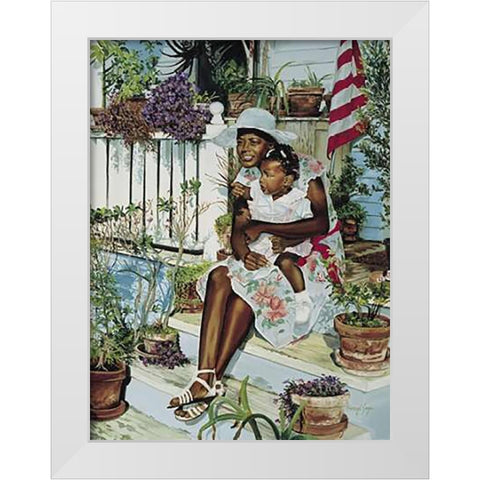 Nectarinia Gouldiae White Modern Wood Framed Art Print by Ashley, Aaron