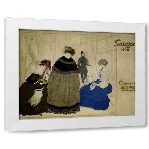 Secession 1908 White Modern Wood Framed Art Print by Bakst, Leon