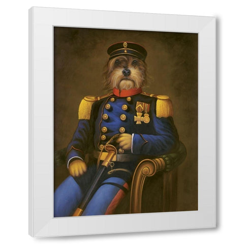 General K. Nine White Modern Wood Framed Art Print by Massy,