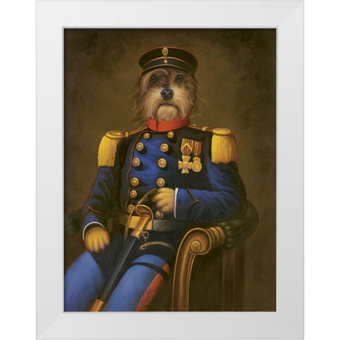 General K. Nine White Modern Wood Framed Art Print by Massy,
