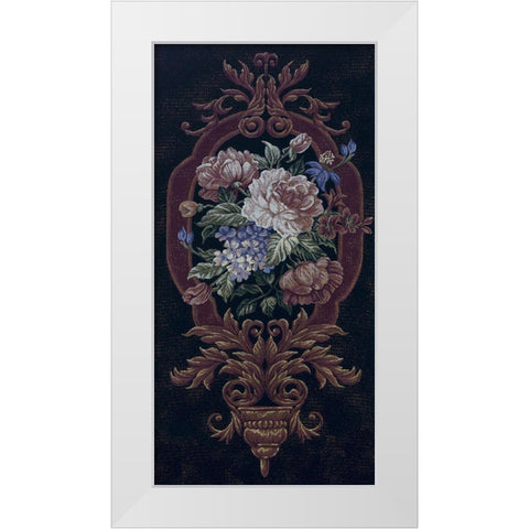 Rose Tapestry II White Modern Wood Framed Art Print by Riddle and Co. LLC,