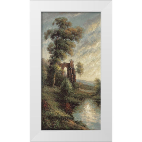 Ancient Ruins II White Modern Wood Framed Art Print by Pierce